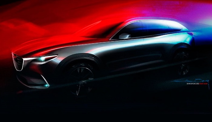 Mazda показала первое изображение нового CX-9 Mazda показала первое изображение нового CX-9